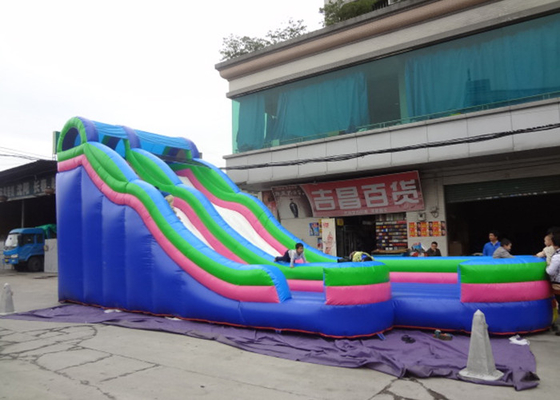 China 7 meters Hoge Reuze Opblaasbare, Grote het Waterdia van de Waterdia met Zwembad leverancier