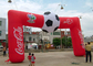 China Boog van de de Coca-cola Opblaasbare Ingang van de voetbal de Rode Douane, Opblaasbare Afwerkingsboog met Volledige Druk exporteur