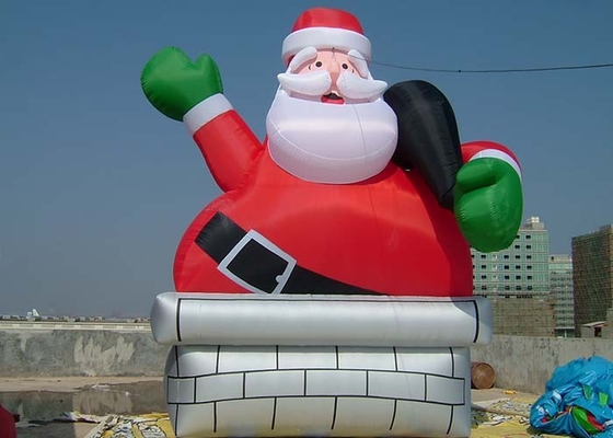China De openlucht Leuke Opblaasbare Kerstman die van Reclameproducten Claus adverteren leverancier