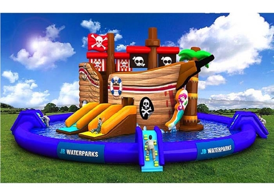 Modieus Kleurrijk Groot Opblaasbaar Waterpark met Opblaasbare Tijd minder dan 5 Minuten leverancier