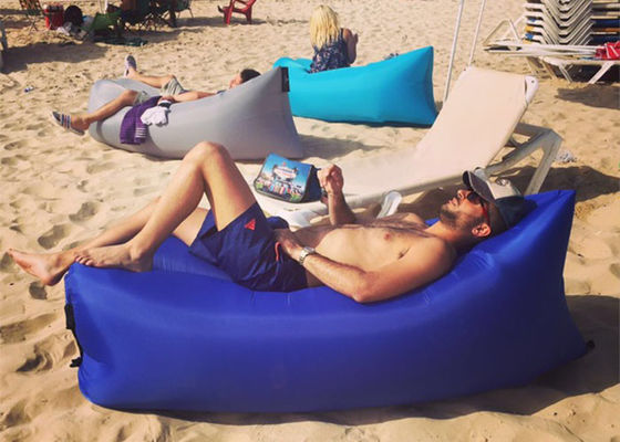 Polyester Lounge opblaasbare slaapzak voor één persoon leverancier
